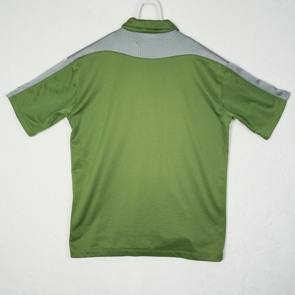 Vintage Nike Sphere React Golf Polo Shirt Mens Large Green 1/4 Zip Short Sleeve - Picture 4 of 10